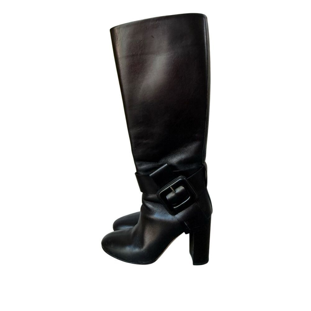 Valentino Garavani Black Leather Knee High boots Size 39.5/9.5 Women’s - Picture 4 of 11